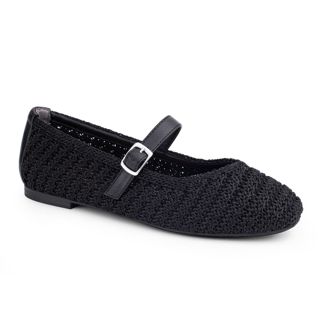 Serenity Crochet Mary Jane Flat – Me Too Shoes